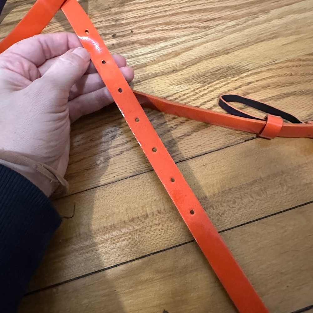 Boden Women’s Orange Genuine Leather Belt Size L - Picture 4 of 5
